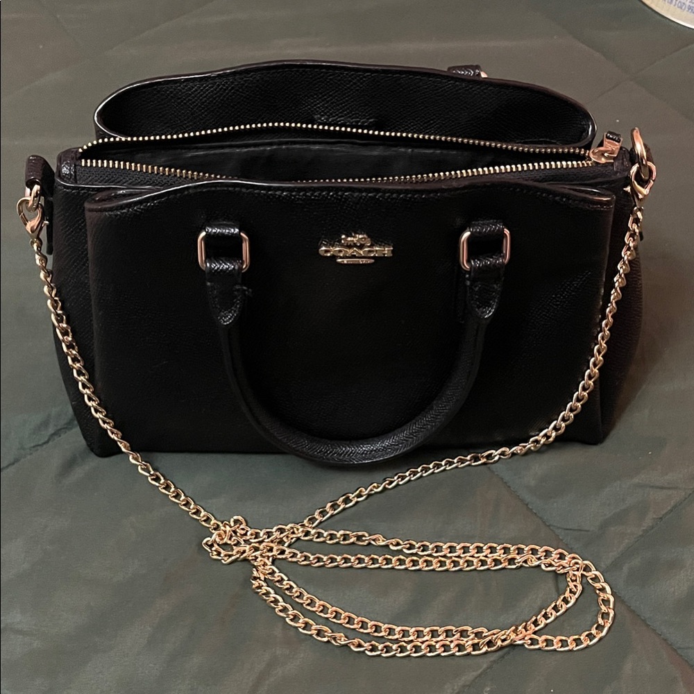 Lightly Used Coach Satchel with Gold Chain